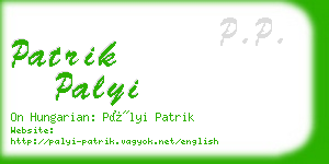 patrik palyi business card